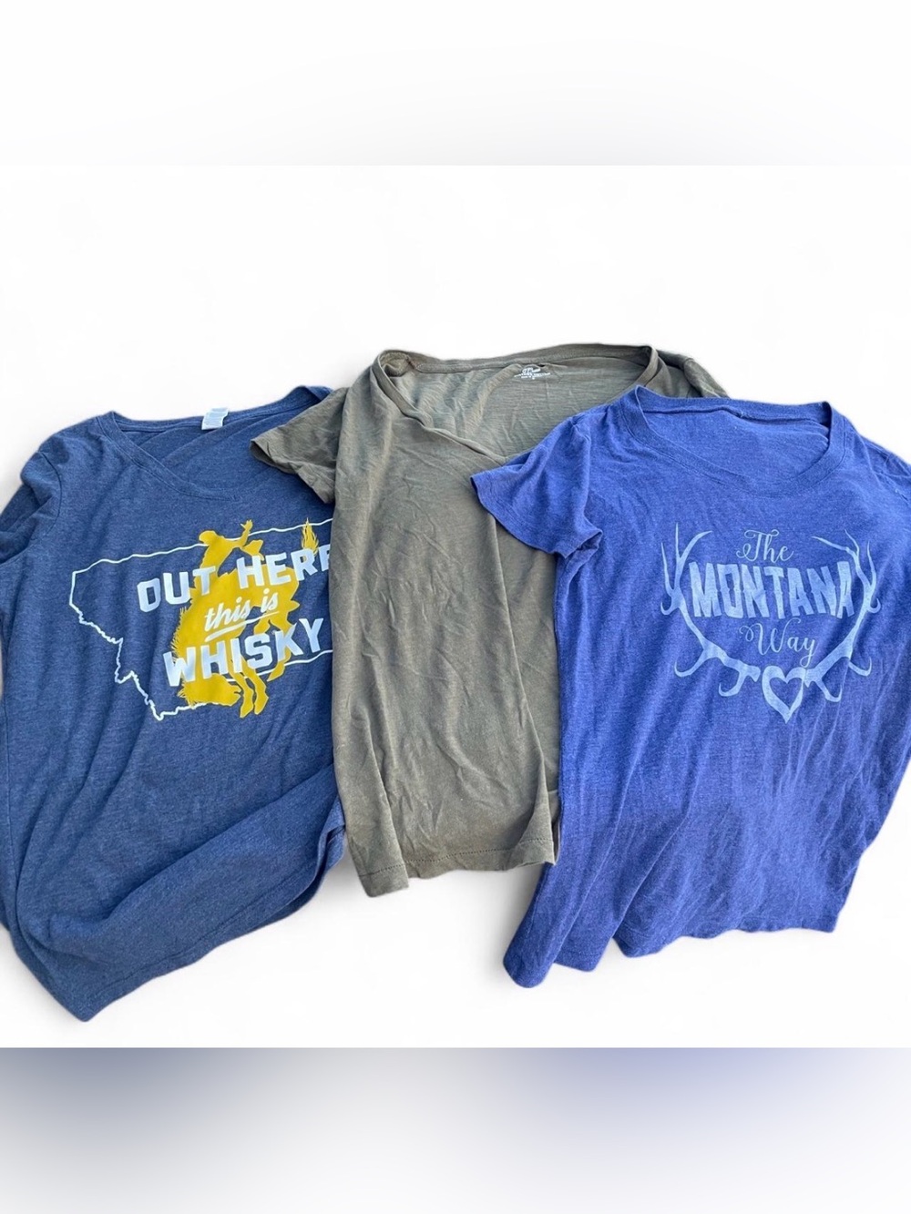 3 set  Women's Short Sleeve Tee Trio - Pendleton & Montana western